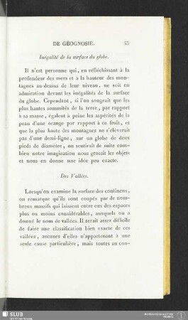 Inégalité de la surface du globe
