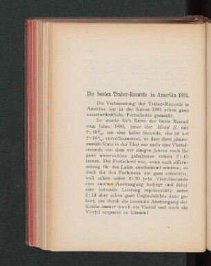 Die besten Traber-Records in Amerika 1881