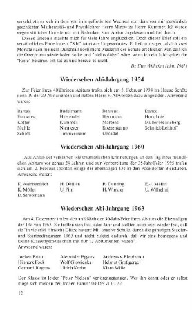 Wiedersehen Abi-Jahrgang 1963