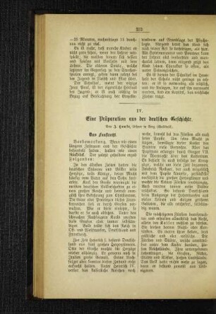 ¬Eine¬ Präparation aus der deutschen Geschichte