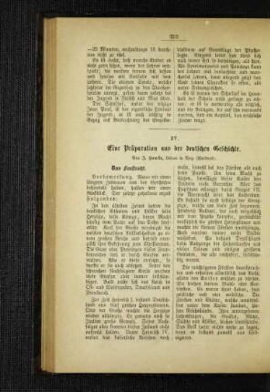 ¬Eine¬ Präparation aus der deutschen Geschichte
