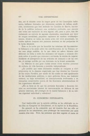 El Congreso Estudiantil