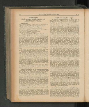 Brief aus Konstantinopel.