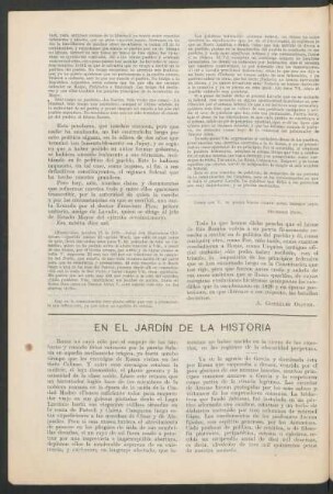 En el jardín de la historia