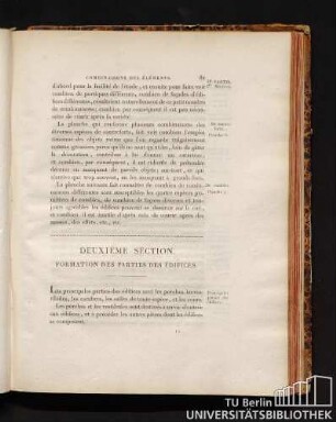 Deuxième Section. Formation des parties des édifices.