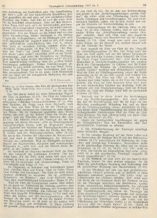 61-64 [Rezension] Nebe, Otto Henning, Die Ehre als theologisches Problem