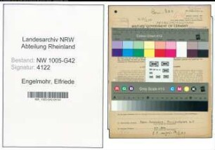 Entnazifizierung Elfriede Engelmohr , geb. 01.02.1910 ()