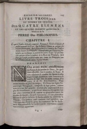 Livre Troisieme. Du Nombre De Quatre. Des Quatre Elemens. ...