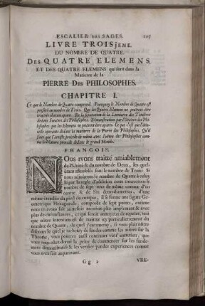 Livre Troisieme. Du Nombre De Quatre. Des Quatre Elemens. ...