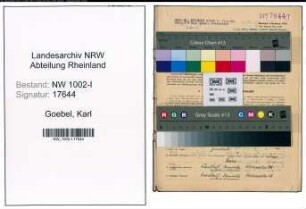 Entnazifizierung Karl Goebel, geb. 29.04.1893 (Ingenieur)