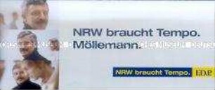 Wahlwerbung der FDP zu den Landtagswahlen 2000 in Nordrhein-Westfalen