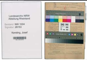 Entnazifizierung Josef Kersting , geb. 15.10.1910 (Fahrer)