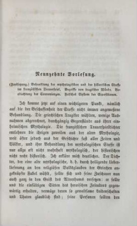 Neunzehnte Vorlesung