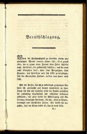 Berathschlagung.