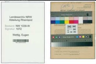 Entnazifizierung Eugen Wettig , geb. 02.02.1901 (Gastwirt)