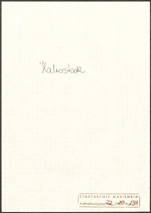 Haberstock, Karl, Kunsthandlung (Berlin), Schriftwechsel mit Wichert