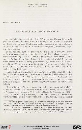 22: Antoni Michalak jako portrecista