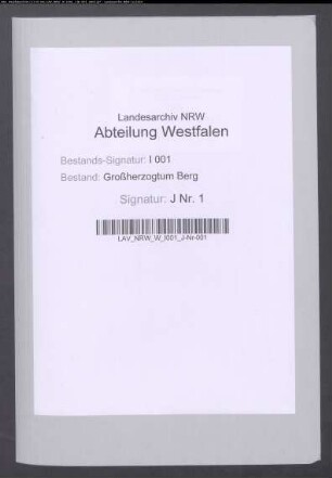 Budget pro 1809 der Mairie Altenberge