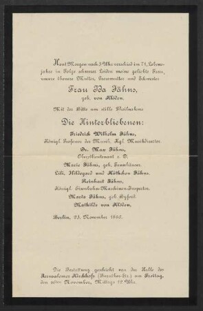 Brief an Robert Musiol : 23.11.1886