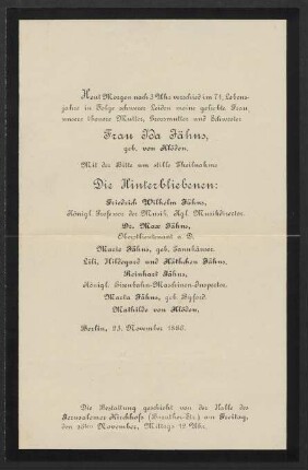 Brief an Robert Musiol : 23.11.1886