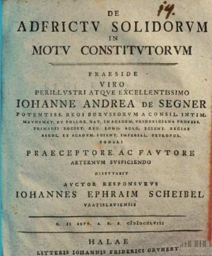 De adfrictu solidorum in motu constitutorum