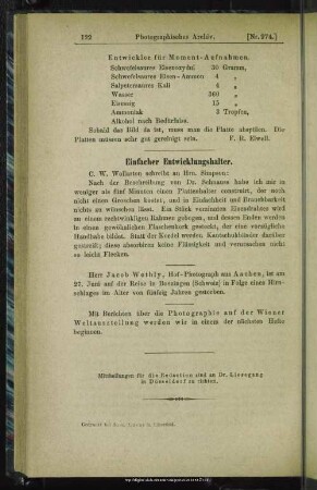 Einfache Entwicklungshalter