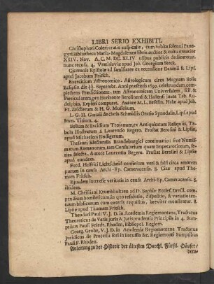 Libri Serio Exhibiti.