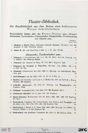 Theater-Bibliothek (Nr. 1-297)