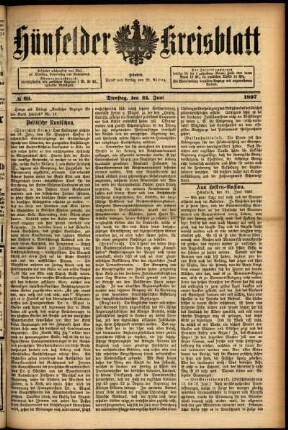 Ausgabe vom Dienstag, den 22. Juni 1897.