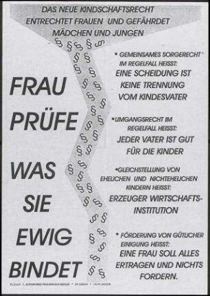 Frau prüfe was sie ewig bindet