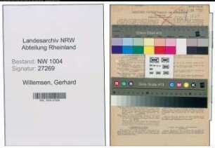 Entnazifizierung Gerhard Willemsen , geb. 08.04.1883 (Arbeiter)