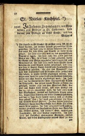 St. Nicolai Kirchspiel.