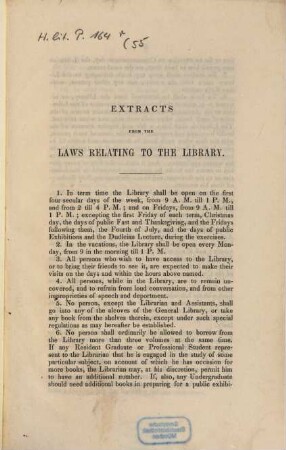Extracts from the laws relating to the library