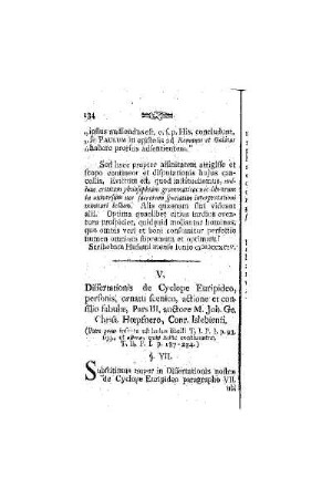 Dissertationis de Cyclope Euripidio, personis, ornatu scenio, actione et consilio fabulae : Pars III