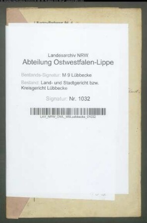 Erblasser: Rüter, Christine Marie Dorothee, geb. Strümpler: