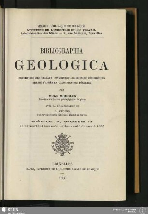 2.1900: Bibliographia geologica