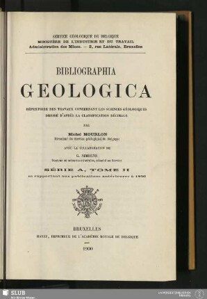 2.1900: Bibliographia geologica