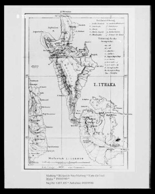 Karte der Insel Ithaka