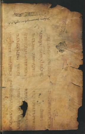 beschriebenes Pergamentblatt