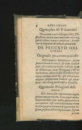 De Peccato Originali.