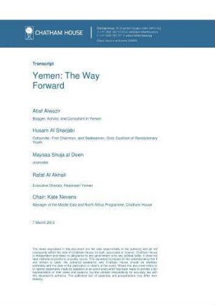 Yemen: the way forward