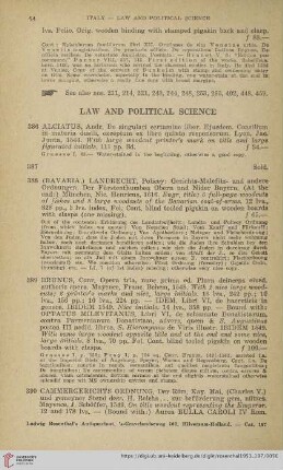 Law and Political Science (No. 386 - 408)