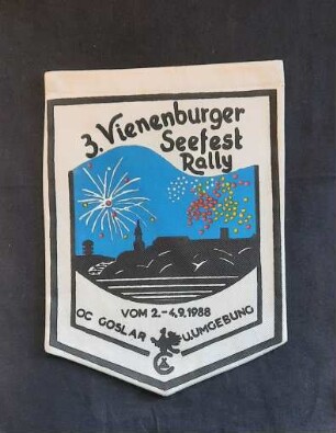 Andenken / Wimpel-Sammlung / 3. Vienenburger Seefest Rally 1988
