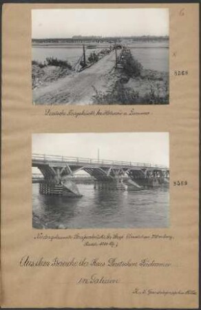 Deutsche Kriegsbrücke bei Holesów n. Zurawno