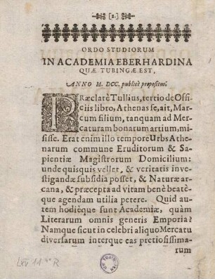 2-3, Ordo Studiorum in Academia Eberhardina, …