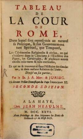 Tableau de la Cour de Rome