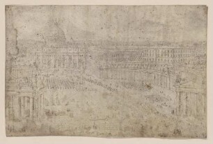 Blick auf den Petersplatz in Rom