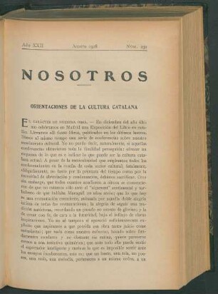 Orientaciones de la cultura catalana