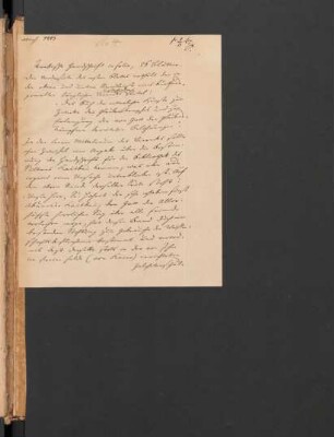 handschriftliche Inhaltsangabe