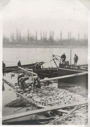 Pflasterung einer Buhne/Rhein